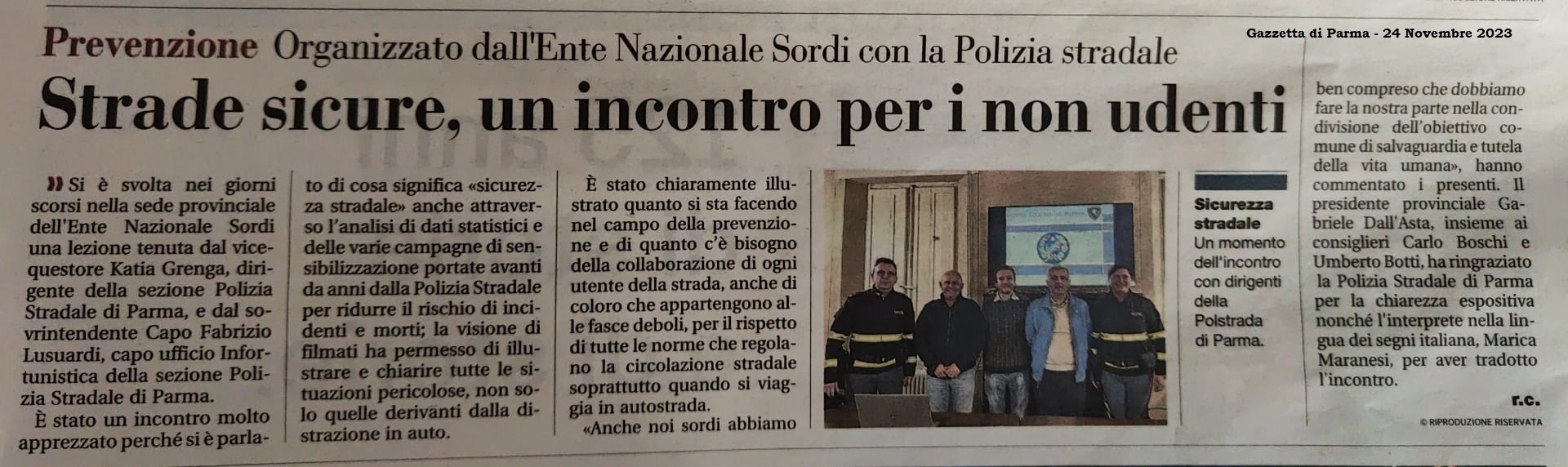 Articolo Gazzetta di Parma 24-11-23 Foto Giornale.jpg