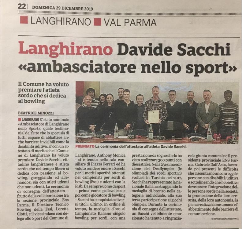 Gazzetta di Parma Domenica 29 Dicembre 2019