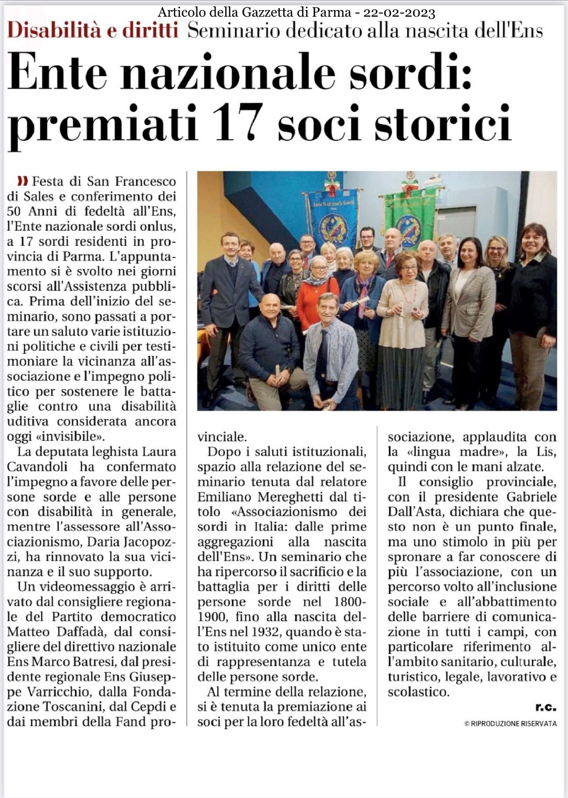 Gazzetta di Parma - Mercoledì 22 Febbraio 2023.jpeg