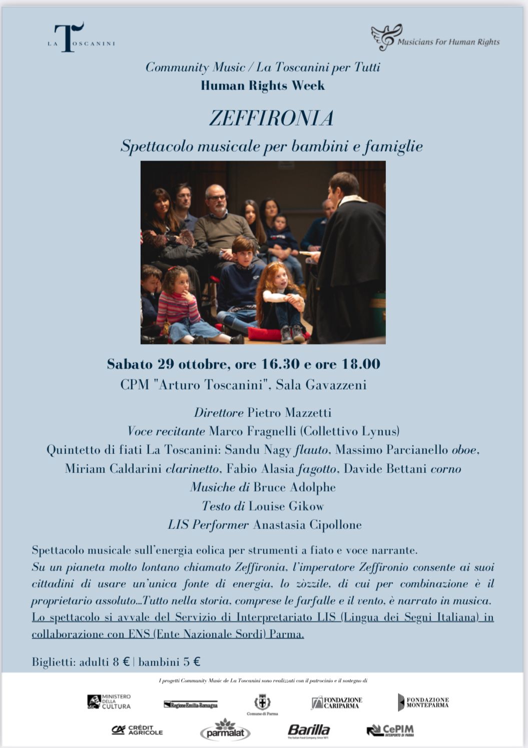 Sabato 29 Ottobre 2022 Spettacolo Zeffironia